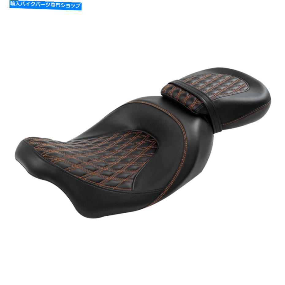 Seats ハーレーツーリングロードキングに適した2人のドライバーと助手席クッションフィット09-22 Two-Up Driver & Passenger Seat Cushion Fit For Harley Touring Road King 09-22