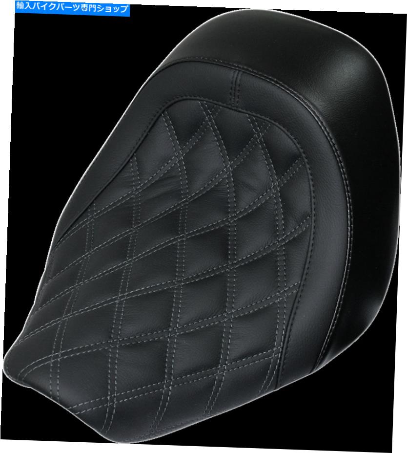 Seats ダニーグレイブラックダイヤモンドスピードクレードルソロシート08-19ハーレーツーリングFLHX Danny Gray Black Diamond Speedcradle Solo Seat for 08-19 Harley Touring FLHX