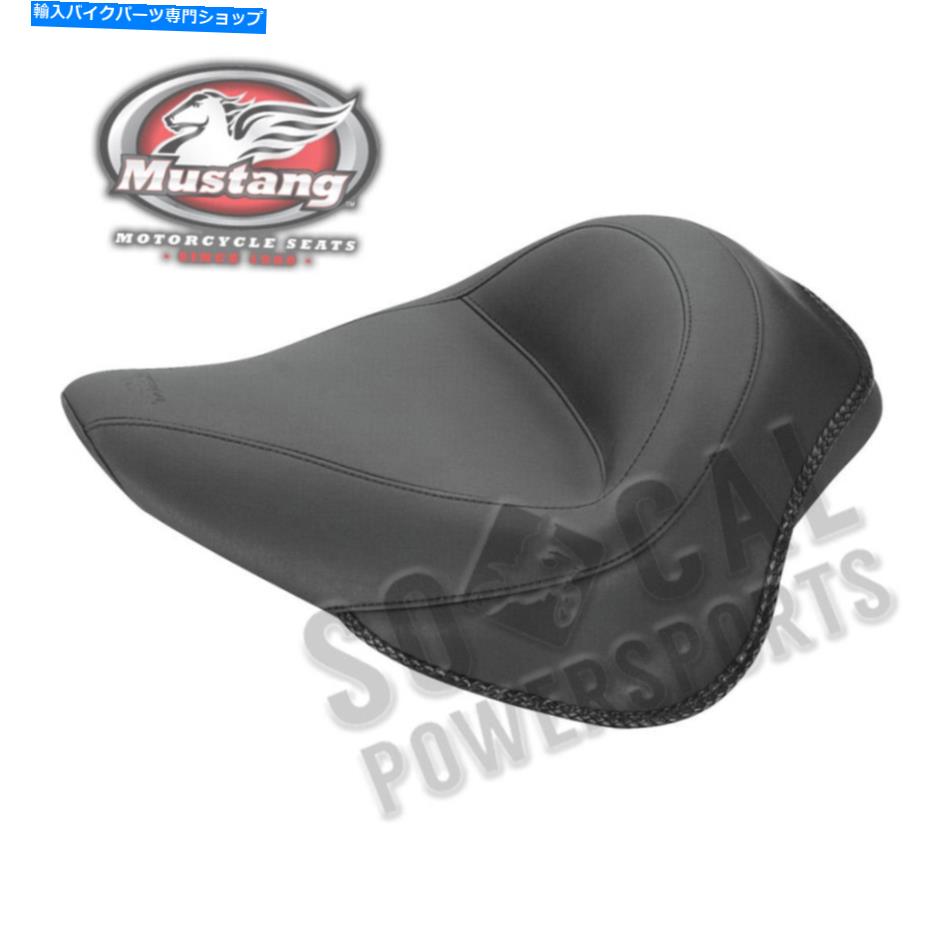 Seats ワイドソロシートフロント幅16インスプレーンFXSソフトアイルブラックライン（2011-2013） Wide Solo Seat Front Width-16in Plain FXS Softail Blackline (2011 - 2013)