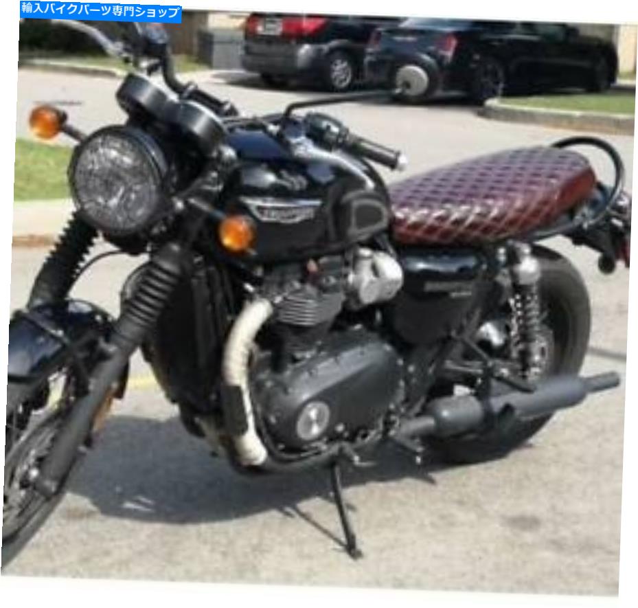 Seats T100のTriumphシート（リアルレザー）、ツイートツイン、T120にはベース、フルダイヤモンドが含まれます TRIUMPH SEAT(Real Leather) for T100,treet Twin,T120 include Base,Full Diamond