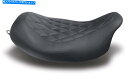 Seats マスタングワイドトリッパーブラックダイヤモンドステッチソロシート2008-2017ハーレーロードキング Mustang Wide Tripper B...