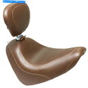 Seats マスタング83010ドライバーバックレスト付きワイドトリッパーソロシート - ヴィンテージ - ブラウン Mustang 83010 Wide Tripper Solo Seat with Driver Backrest - Vintage - Brown