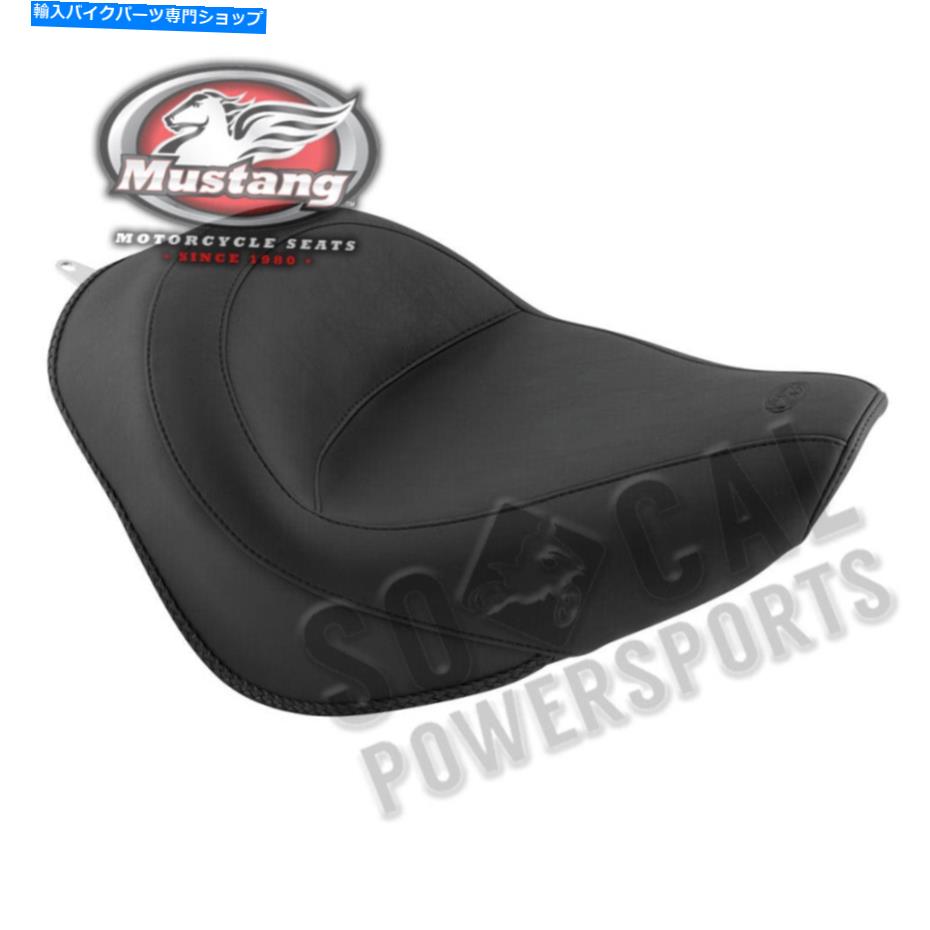 Seats 2006年から2011年のマスタングヴィンテージソロシートハーレーデビッドソフトアイル76244 Mustang Vintage Solo Seat for 2006-2011 Harley Davidson Softail 76244