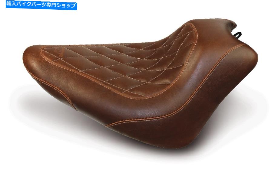 Seats ムスタングワイドトリッパーブラウンダイヤモンドステッチソロシート2011-2013 HDソフトアイルFXS FLS Mustang Wide Tripper Brown Diamond Stitch Solo Seat 2011-2013 HD Softail FXS FLS