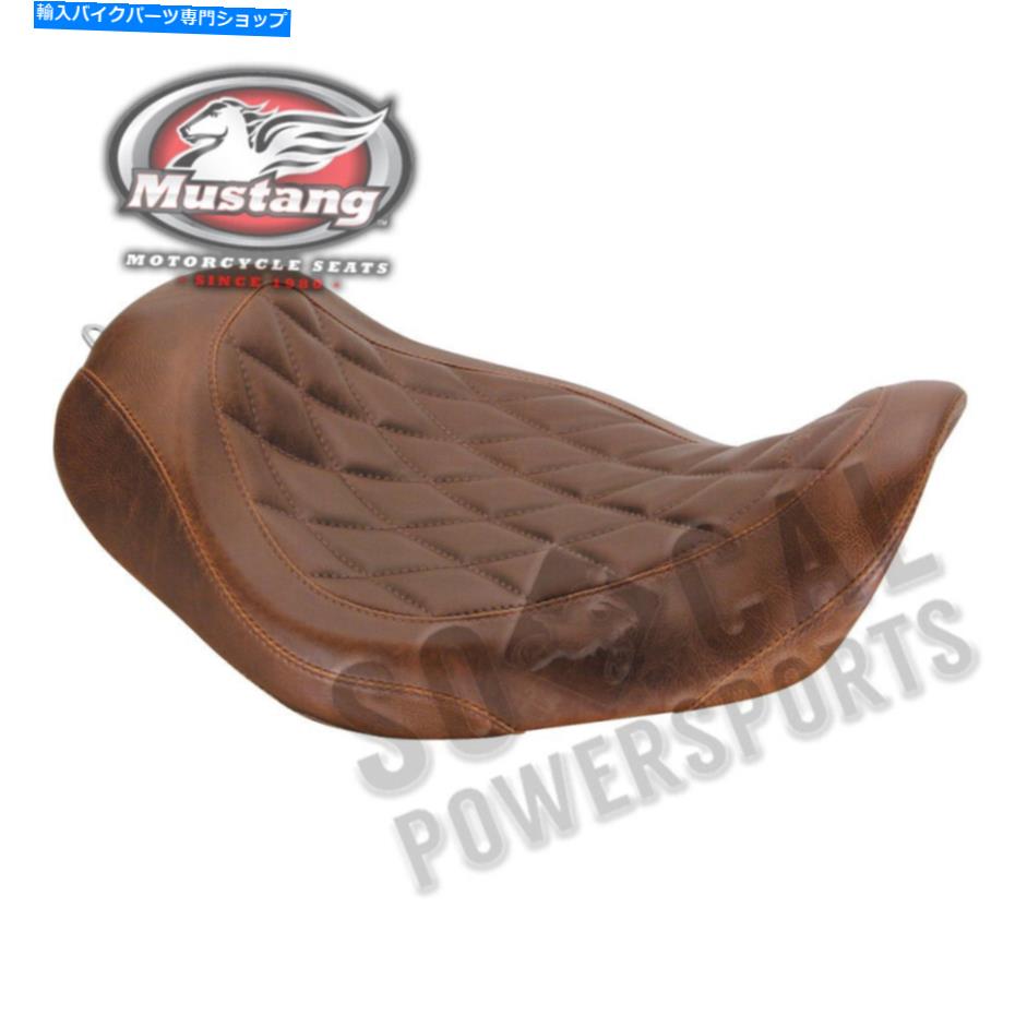 Seats 磻ɥȥåѡ֥饦󥷡ȥե13FXDFʥեåȥܥ2008-2017 Wide Tripper Brown Seat Front Width-13in Diamond FXDF Dyna Fat Bob 2008-2017