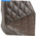 Seats サドルマンステップアップ格子ステッチシート-Y13-16-175BR Saddlemen Step-Up Lattice Stitch Seat -...
