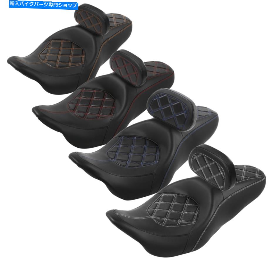 Seats ハーレーストリートグライドグライドにフィットするドライバーと助手席ライダーパッド09-22 Driver & Passenger Seat Rider Pad Fit For Harley Street Glide Glide 09-22