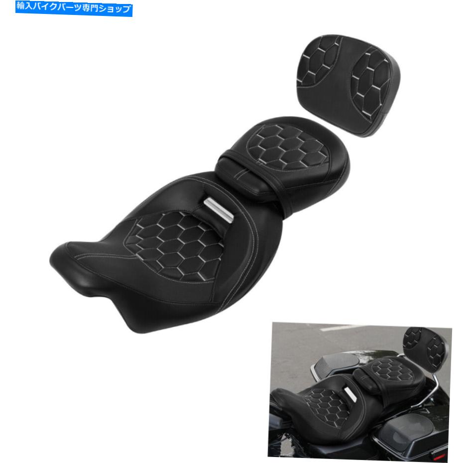 Seats ハーレーロードグライドストリートグライド2009-2022に適したライダーの助手席バックレストフィット Rider Passenger Seat Backrest Fit For Harley Road Glide Street Glide 2009-2022