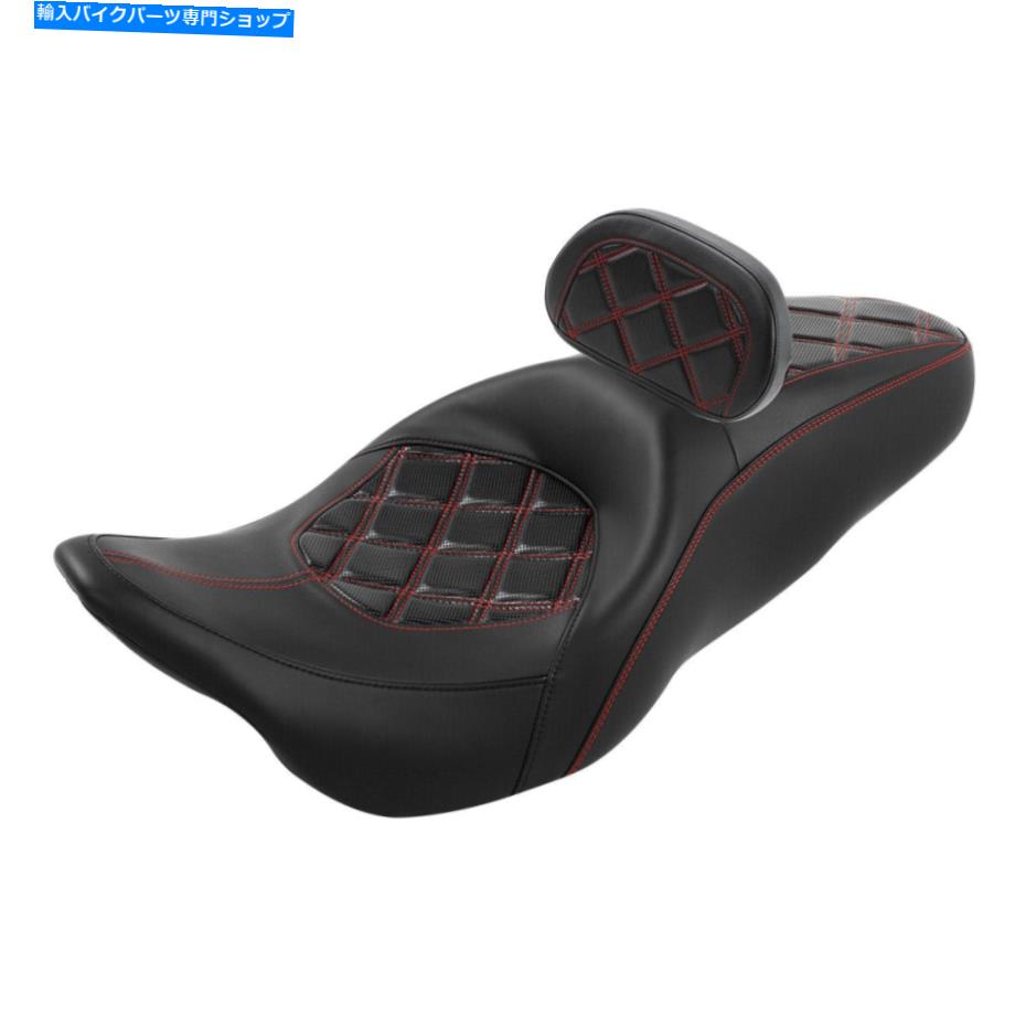 Seats ハーレーロードグライド2009-2022に適した黒いドライバーの助手席ライダーバックレスト Black Driver Passenger Seat Rider Backrest Fit For Harley Road Glide 2009-2022