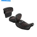 Seats ハーレーエレクトラグライド14+に適合するブラック+赤のドライバーと助手席バックレストパッド Black+Red Driver & Passenger Seat Backrest Pad Fit For Harley Electra Glide 14+