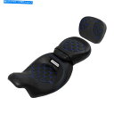 Seats ハーレーツーリングモデルにフィットするパッド付きドライバーの乗客席09-22 Blue Stitches Driver Passenger Seat...