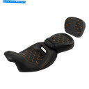 Seats ハーレーツーリングロードキングFLHRに適したバックレストw/バックレストw/バックレスト09-22 Rider Passenger Seat W/...