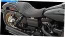 Seats ドラッグスペシャリズレザーブラックダイヤモンドステッチソロシート06-17ハーレーダイナFXD Drag Specialties Leather B...