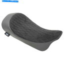 Seats 2008-18ハーレーツーリングのためのドラッグスペシャリティロープロファイルダイヤモンドスエードソロシート Drag Specialties Lo...