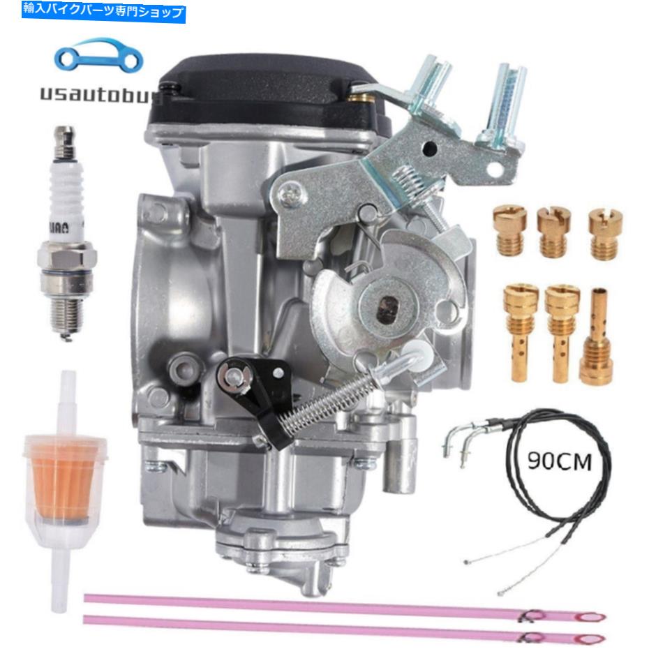 Carburetor ハーレーのキャブレター＆スロットルケーブルDavidson Keihin CV40 27421-99C 27490-96 Carburetor & Throttle Cable for Harley Davidson Keihin CV40 27421-99C 27490-96