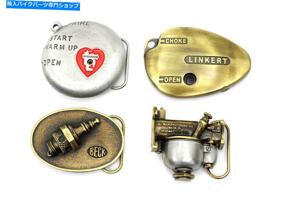 Carburetor vツインリンキートシリーズベルトバックルセットは、ハーレーダビッドソンに適合します V-Twin Linkert Series Belt Buckle Set fits Harley-Davidson