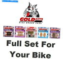 Brake Pads Triumph Tiger 955i EFI T709EN 2004の焼結フルセットゴールドフンブレーキパッド Sintered Full...
