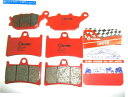 Brake Pads キットブレーキパッドヤマハYZF 600 R6 2010のためのブレンボレッドフロント+リア Kit Brake Pads Brembo Red Front+Rear for Yamaha YZF 600 R6 2010