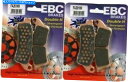 Brake Pads EBC焼結HHフロントブレーキパッド(2セット)2002-2011 Honda VTX1800 / FA261HH EBC Sintere...