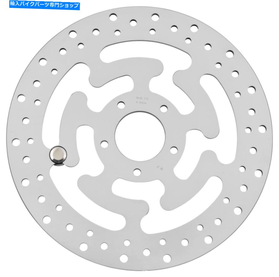 Brake Disc Rotors バイカーの選択フロント左ミラー磨かれたステンレススチールブレーキローター144664..