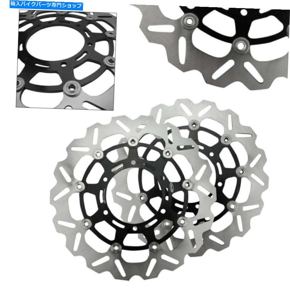 Brake Disc Rotors フロントブレーキディスクローターブラックフィットスズキ2009-11 GSXR1000＆2008-11 GSXR600/750 Front Brake Discs Rotors Black Fit Suzuki 2009-11 GSXR1000 & 2008-11 GSXR600/750