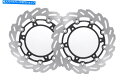 Brake Disc Rotors ヤマハXV 1700フロントブレーキディスクローターセット波 Yamaha XV 1700 Front Brake Disc...
