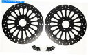 Brake Disc Rotors ブラックスーパースーパーデュアルフロント11.5ブレーキディスクブレーキローターハーレーツーリング00-07 Black Super Spoke Dual Front 11.5 Brake Disc Brake Rotor Harley Touring 00-07
