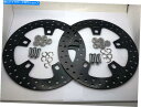 Brake Disc Rotors 11.8ブラックフロントブレーキローターディスクセットハーレーエレクトラグライドロードグライドFlhxs 11.8 Blac...