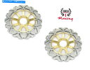 Brake Disc Rotors Honda VFR 800 1998-2009 Valkyrie 1997-2003 Gold用のフロントブレーキディスクローターセット Front Brake Disc Rotors Set For Honda VFR 800 1998-2009 Valkyrie 1997-2003 Gold