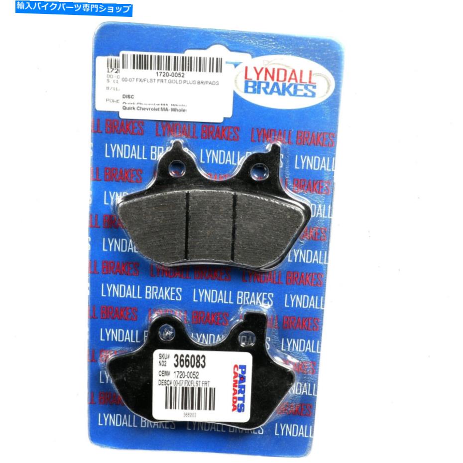 Brake Pads ハーレーデビッドソンリンダルフロントゴールドプラスブレーキパッド00-07 FX/FLST NEW 1720-0052 HARLEY DAVIDSON LYNDALL FRONT GOLD PLUS BRAKE PADS 00-07 FX/FLST NEW 1720-0052