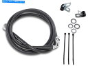 Hoses 1741-2553拡張ステンレス鋼フロントブレーキラインキット48in。黒 1741-2553 Extended Stainless Steel Front Brake Line Kit 48in. Black