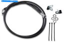 Hoses ドラッグスペシャルティーズ+8ブラックビニールSSフロントブレーキラインキット54 7/8 1741-2584 Drag Specialties +...