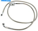 Hoses ドラッグスペシャルティーズブレーキライン - フロント - +4 " - ステンレス鋼-1741-2676 Drag Specialties Brake Line - Front - +4" - Stainless Steel - 1741-2676