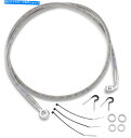 Hoses ドラッグスペシャルズ標準の長さフロントステンレススチールブレーキラインキット1204-2749 Drag Specialties Standard Length Front Stainless Steel Brake Line Kit 1204-2749(2)