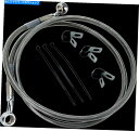 Hoses ドラッグスペシャリティ拡張ステンレススチールフロントブレーキラインキット1741-2649 Drag Specialties Extended Stainless Steel Front Brake Line Kit 1741-2649(2)