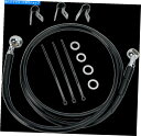 Hoses ドラッグ+2 "ハーレー用ブラックコートフロントブレーキラインキット00-07 FLST C F 1741-2539 Drag +2" Black Coat Front Brake Line Kit for Harley 00-07 FLST C F 1741-2539