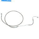 Hoses 70 3/4 "+8"拡張ストックステンレスアッパーブレーキラインハーレーツーリング09-13 ABS 70 3/4" +8" Extended Stock Stainless Upper Brake Line Harley Touring 09-13 ABS