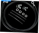 Hoses ドラッグ+6 "ハーレーのブラックコートフロントブレーキラインキット2001-2005 FXDL 1741-2571 Drag +6" Black Coat Front Brake Line Kit for Harley 2001-2005 FXDL 1741-2571