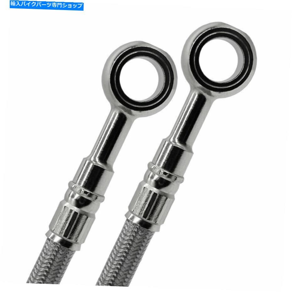 Hoses ガルファースチールアウター編組フロントブレーキラインカワサキ2008-21 KLX 140Lステンレス Gal..