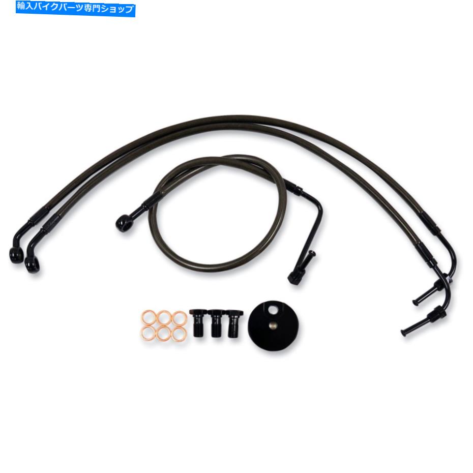 Hoses LAチョッパーズミッドナイトブレーキライン - スポーツスターLA -8310B13M LA Choppers Midnight Brake Lines - Sportster LA-8310B13M