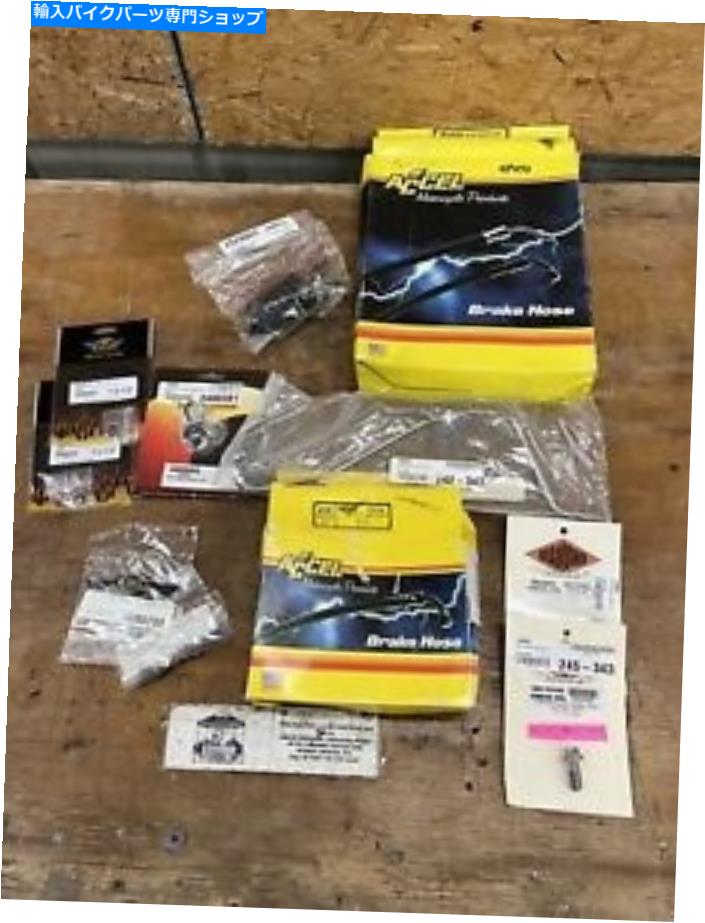 Hoses フロントおよびリアブレーキライン＆再構築キットパーツ1984-1986ハーレーFXWGワイドグライド Front and Rear Brake Lines & Rebuild Kit Parts 1984-1986 Harley FXWG Wide Glide