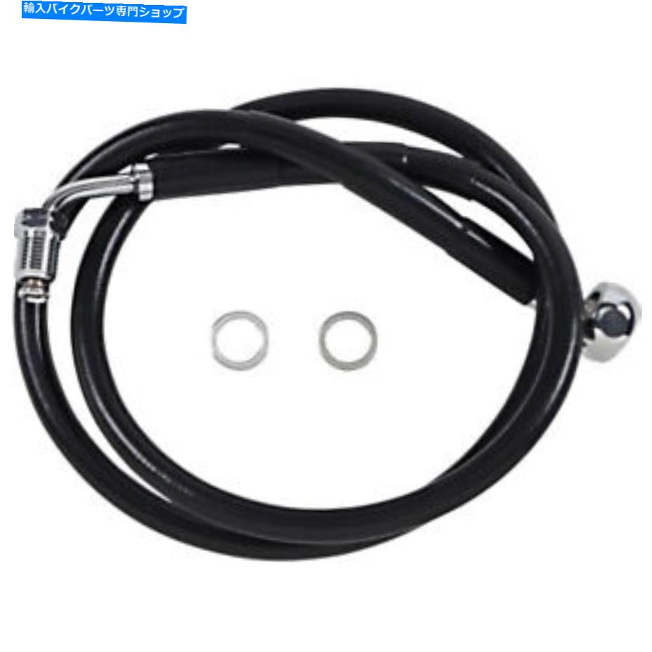 Hoses ドラッグスペシャルティーズブレーキライン-18-ソフトアイル - ブラック+10 "| 618601-10BLK Drag Specialties Brake Line - 18- Softail - Black +10" | 618601-10BLK