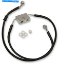 Hoses ドラッグスペシャリティフロントブレーキラインキットブラックABSのみストック長#3300555 Drag Specialties Front Bra...