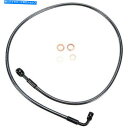 Hoses マグナム-46454SW-ブラックパールE -Zシングルディスクフロントブレーキラインハーレーダブを調整する Magnum - 46454SW - Black Pearl E-Z Align Single Disc Front Brake Line Harley-Dav