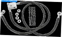 Hoses ドラッグスペシャリティステンレススチールリアブレーキラインキット35 1/2インチ。ブラック#1741-2951 Drag Specialties Stainless Steel Rear Brake Line Kit 35 1/2in. Black #1741-2951(2)