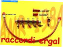 Hoses ホースブレーキスペシャルレッドフィッティングエルガルレッドレングスメンズ250 A 750をセット Set Hose Brake Special R...