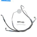 Hoses ラッセル編組フロントブレーキラインキット29 1/4 "長さ - ステンレス#R08998S Russell Braided Front Brake Line Kit 29 1/4" Length Upper - Stainless #R08998S