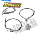 Hoses ラッセル編組フロントブレーキラインキット-25インチ。上部長 - ステンレス-R08756DS Russell Braided Front Brake Line Kit - 25in. Upper Length - Stainless - R08756DS