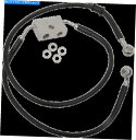 Hoses ドラッグブラック拡張フロントステンレスブレーキラインキット15-1/2