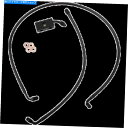 Hoses LA Choppers -LA -8152B13M -Midnight Braked Brake Line、12in. -14in。猿のハンガー LA Choppers - LA-8152B13M - Midnight Braided Brake Line, 12in.-14in. Ape Hangers